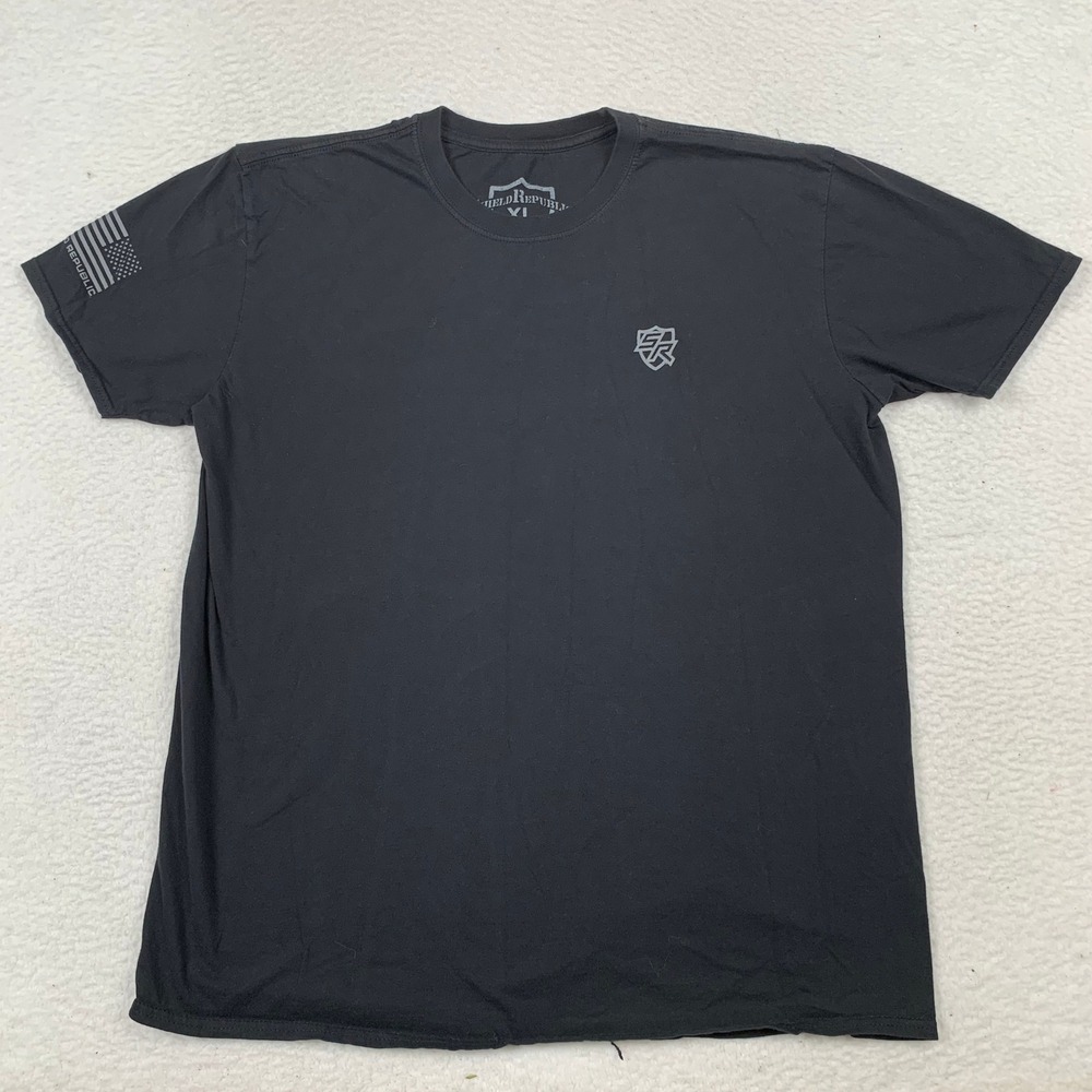 Shield Republic Funny AR-15 Gun Graphic T-Shirt Mens XL 100% Cotton Black